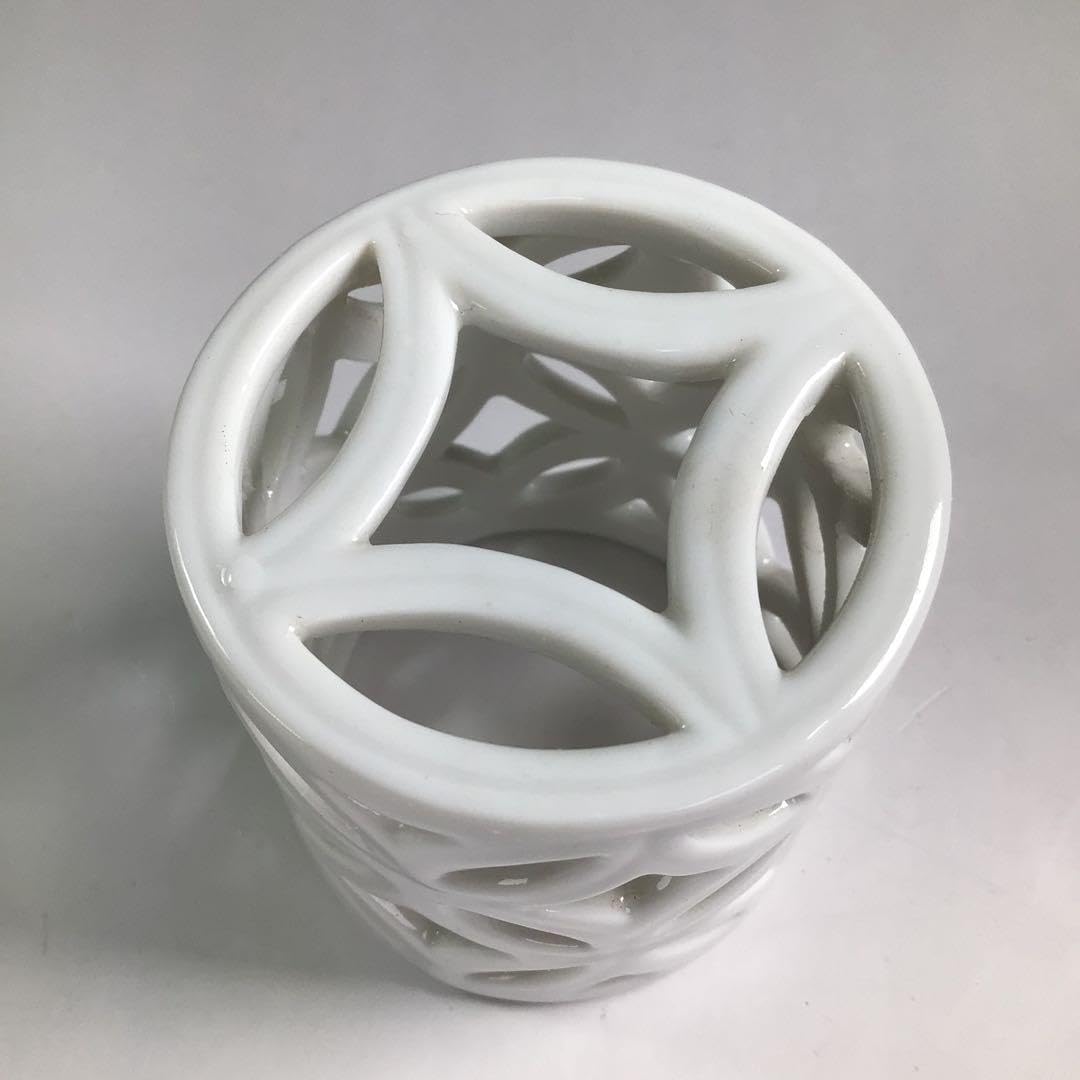 茶道具 公式通販 共箱 皆具 『白磁 七宝透』『加藤藤城 W216 造